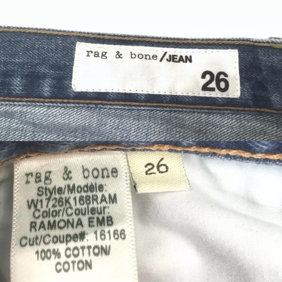 Rag & Bone Ramona Embroidered Boyfriend Jeans - Picture 8 of 8